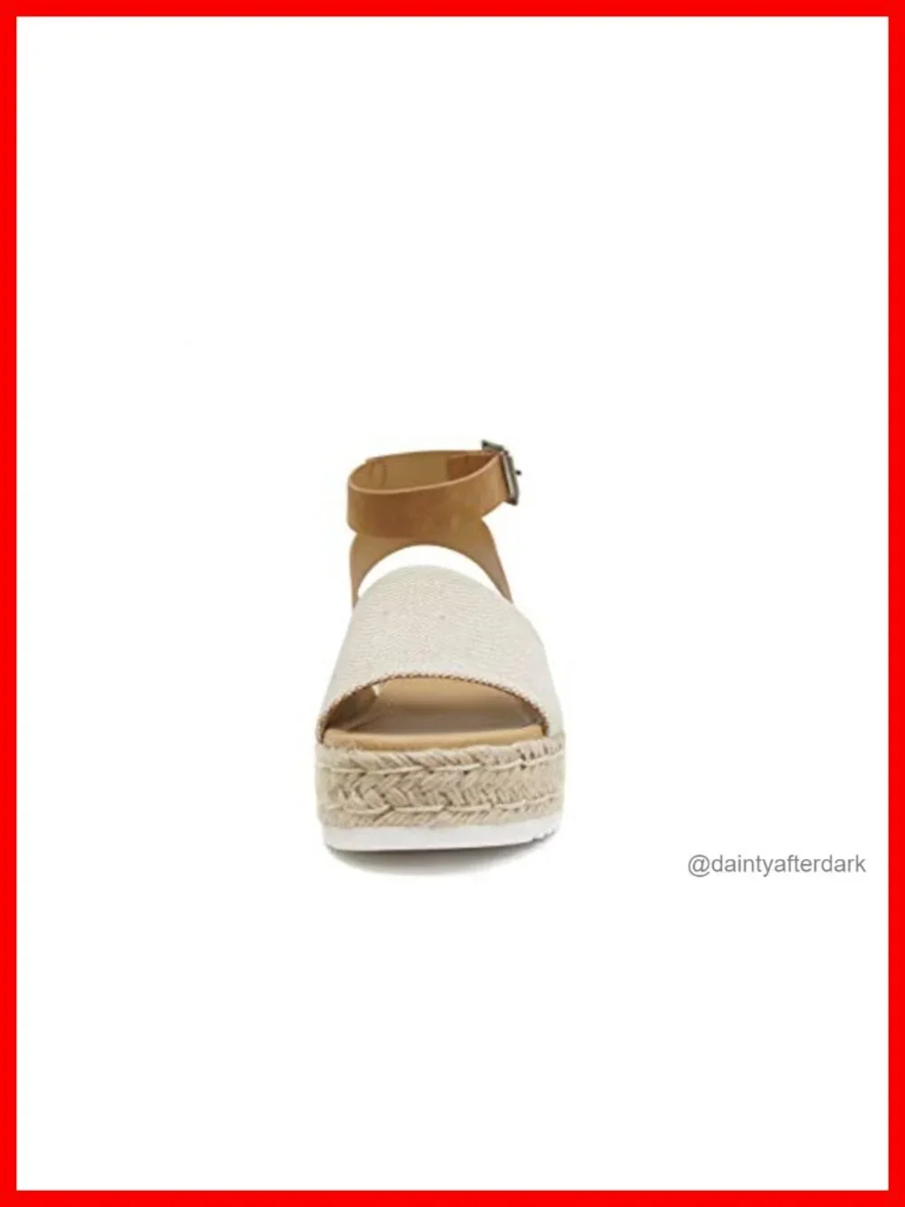 Open Toe Buckle Ankle Strap Espadrilles Flatform Wedge Casual Sandal